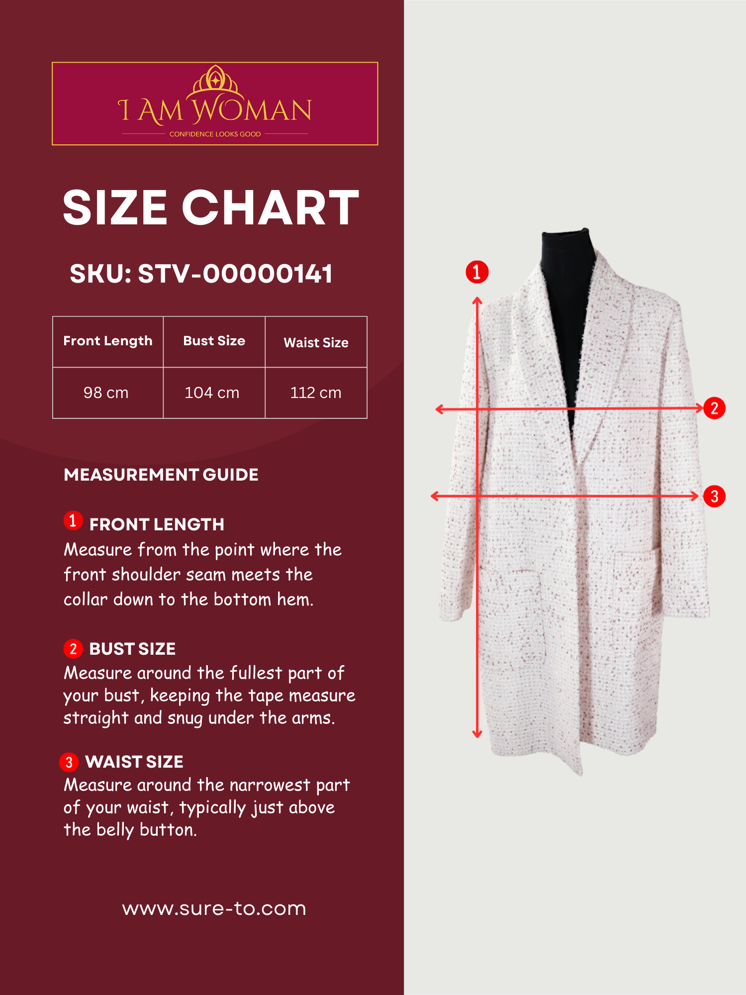 Off White Tweed Long Coat