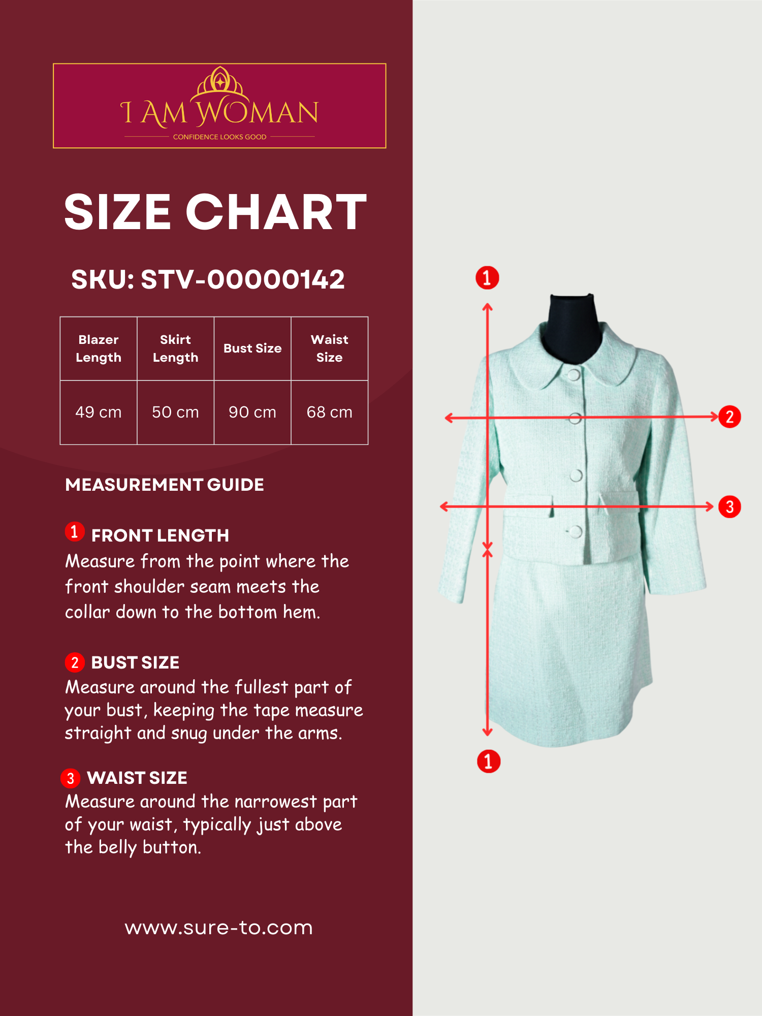 Mint Green Tweed Jacket with Skirt Set