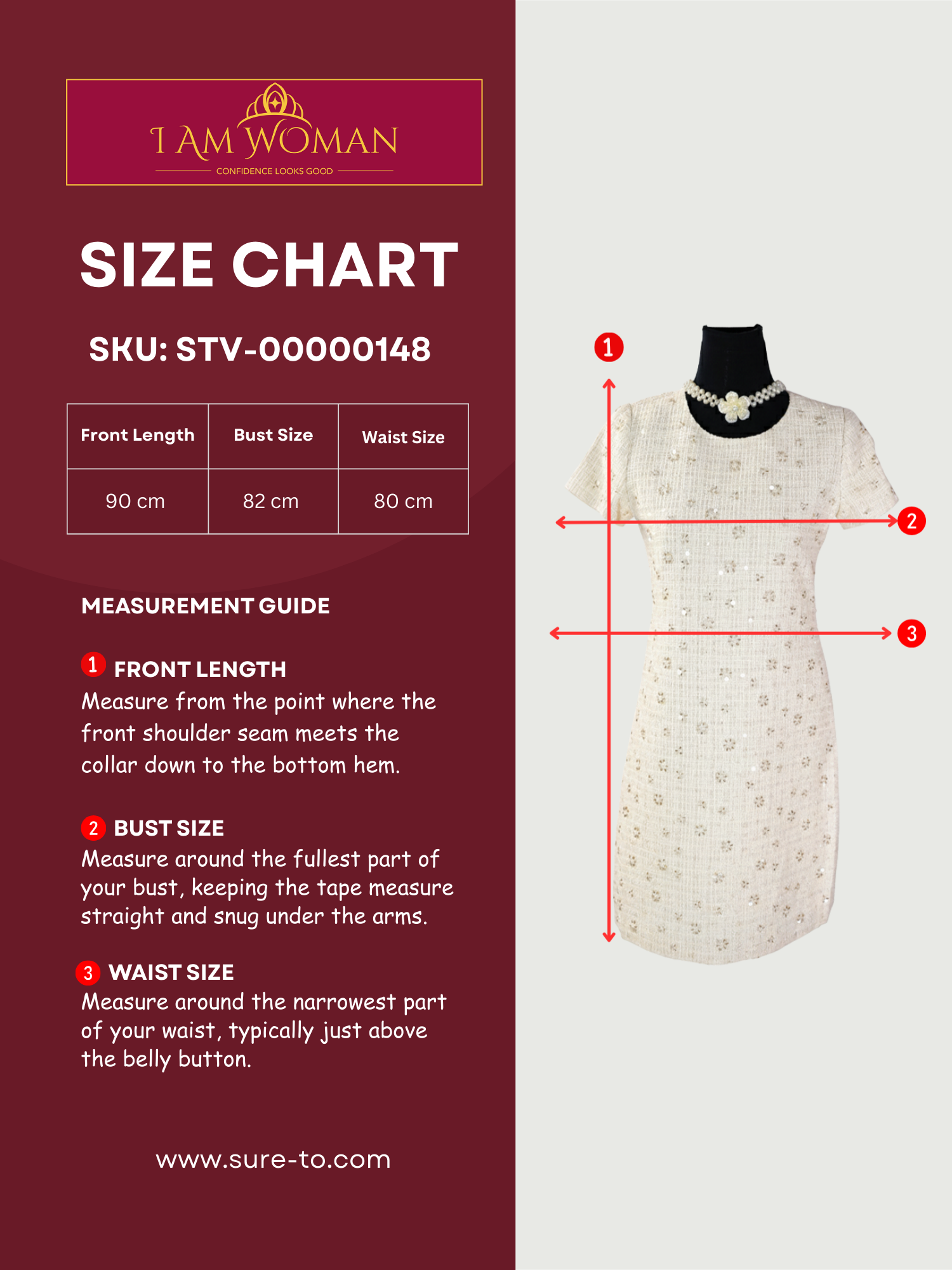 Beige Short-Sleeved Dress