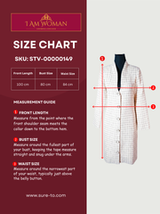 Beige Houndstooth Long Coat