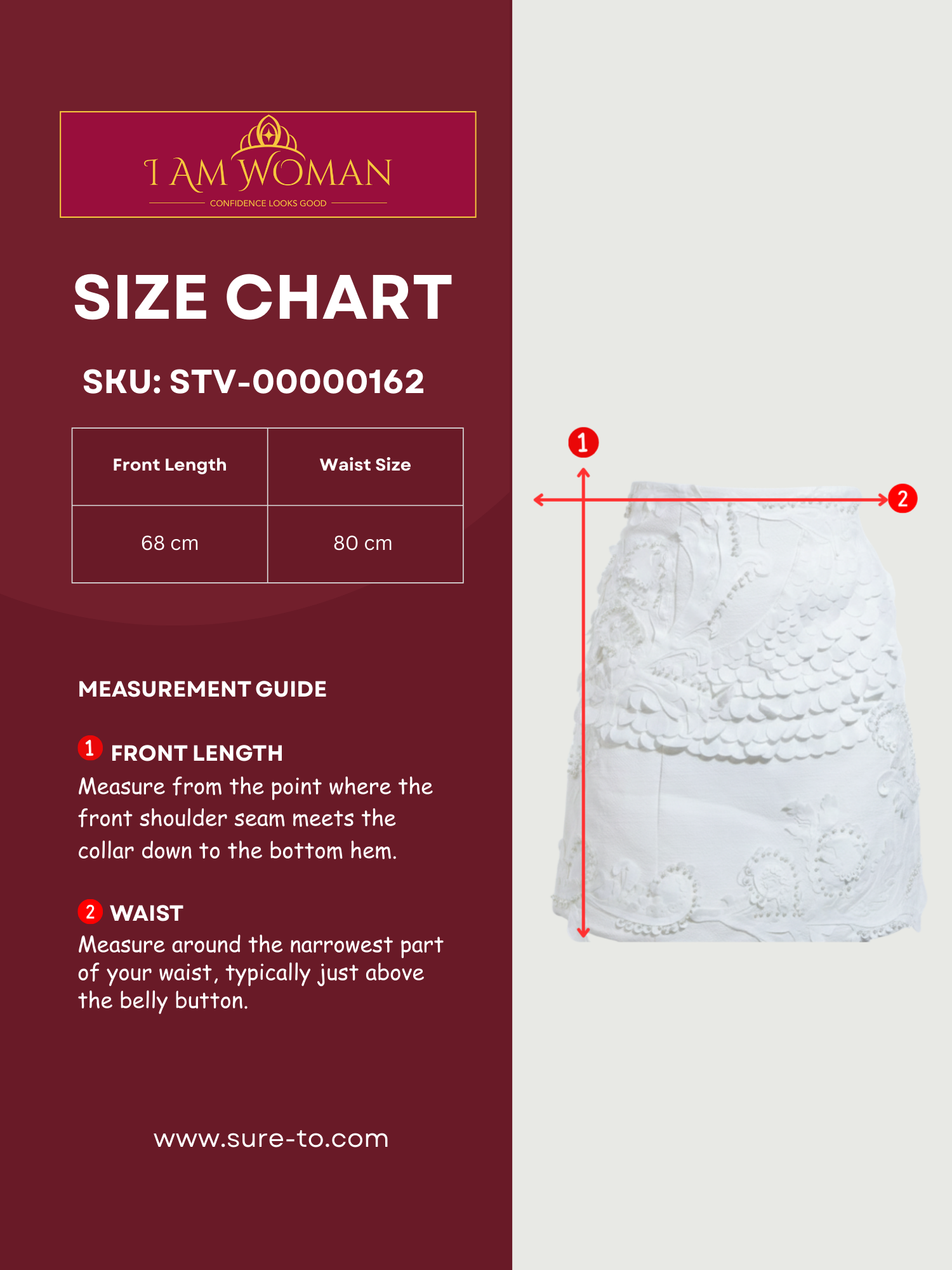 White, Beaded, Textured Skirt