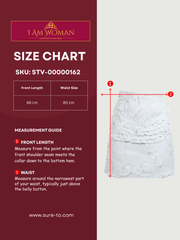 White, Beaded, Textured Skirt