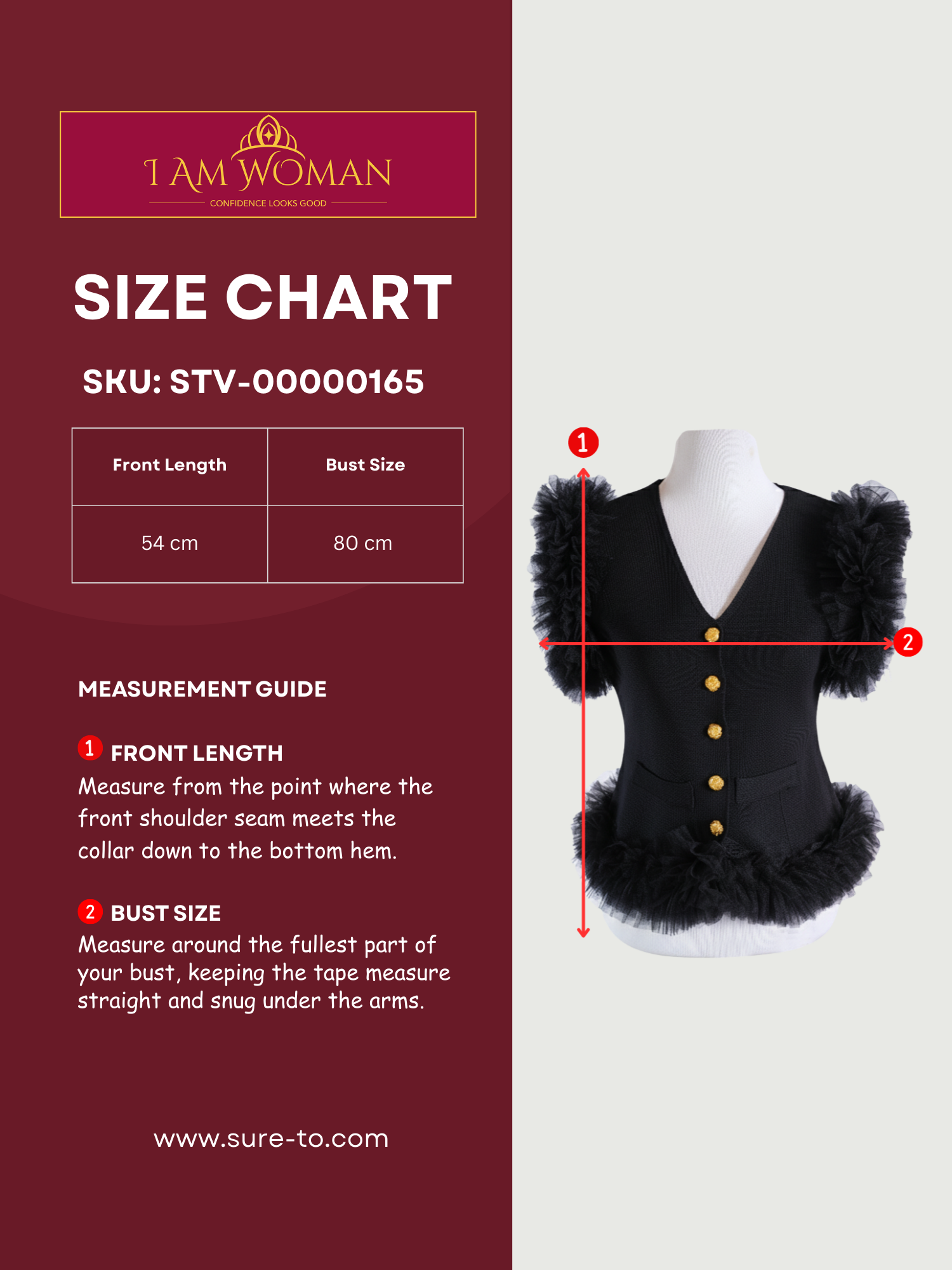 Black, Button-Down, Short-Sleeve Top with Ruffles