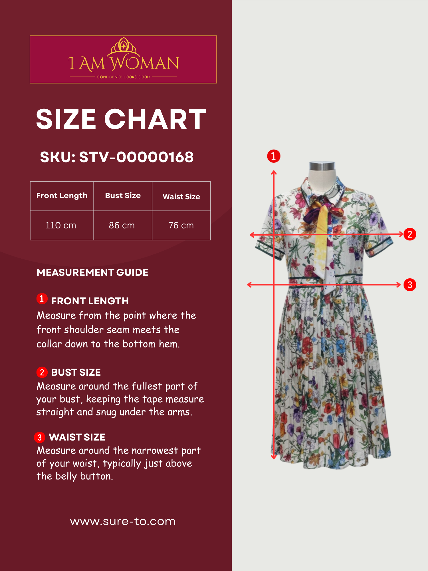 White Floral Print, Pleated Midi Dress