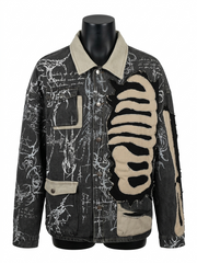 Fashion Denim Jacket Skeleton