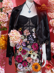 I Am Woman Floral Embroidered Mini Dress