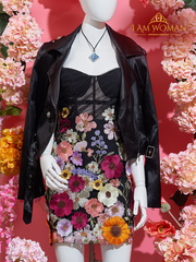 I Am Woman Floral Embroidered Mini Dress