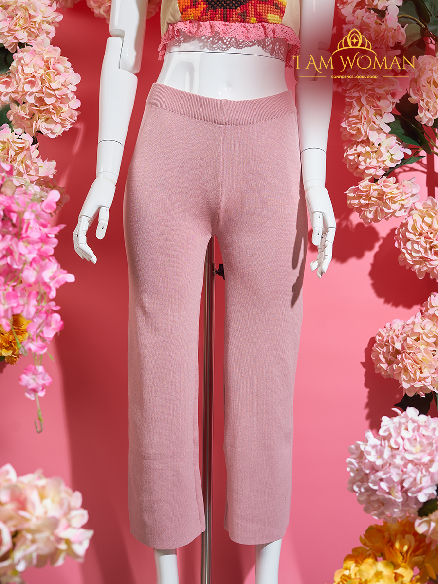 Old Rose Wide-Leg Trousers