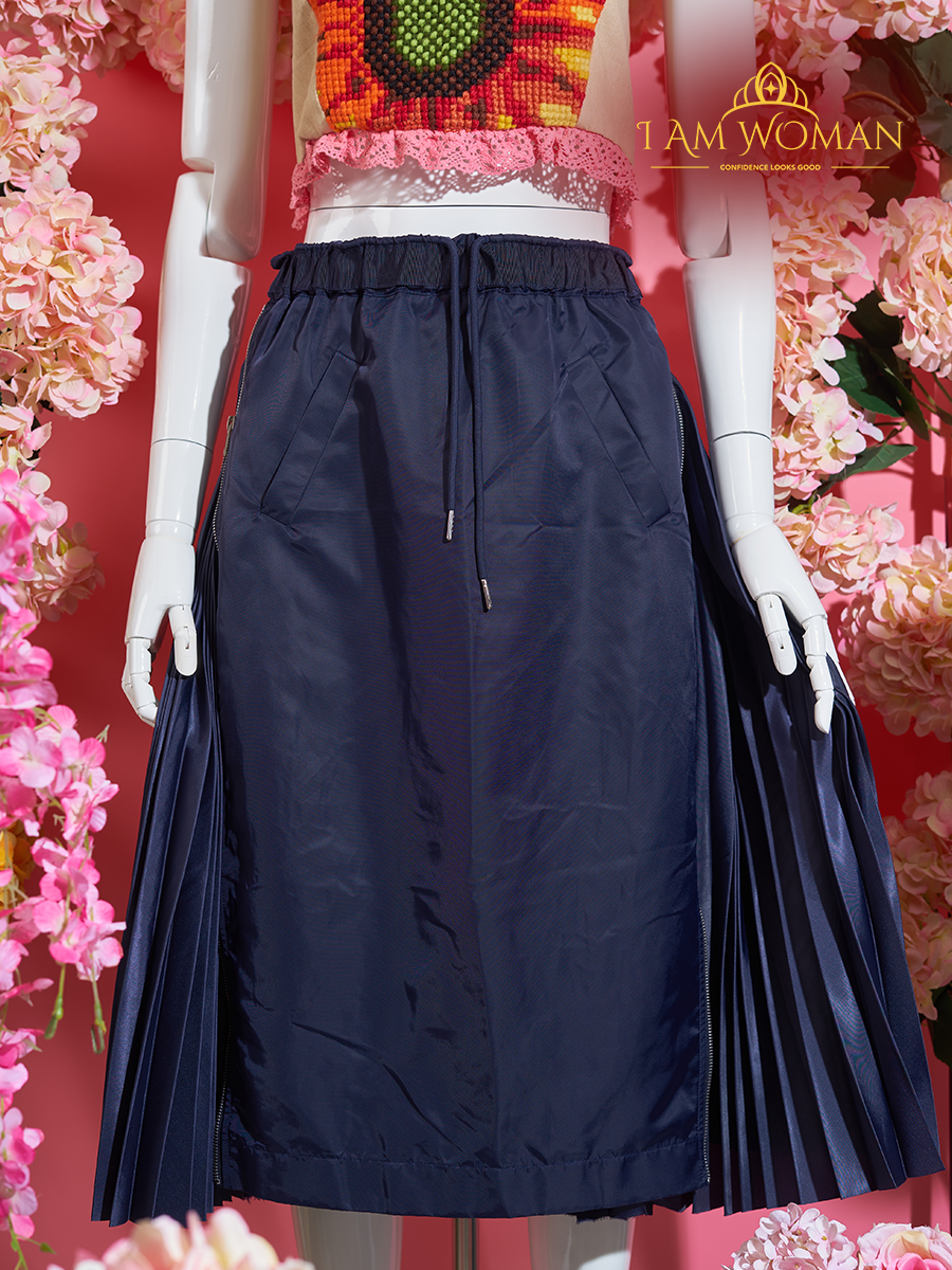Navy Blue Tulle Skirt