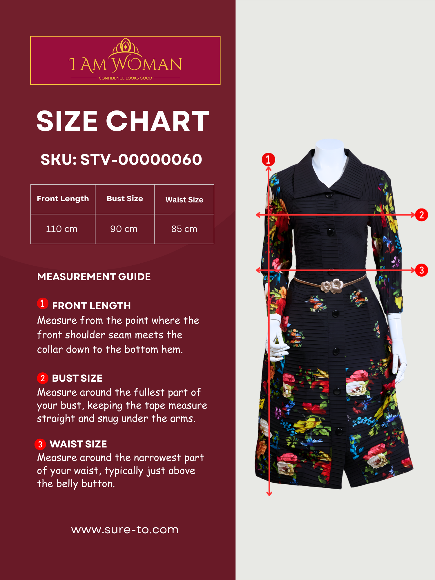 I Am Woman Floral Print Black Fit and Flare Dress