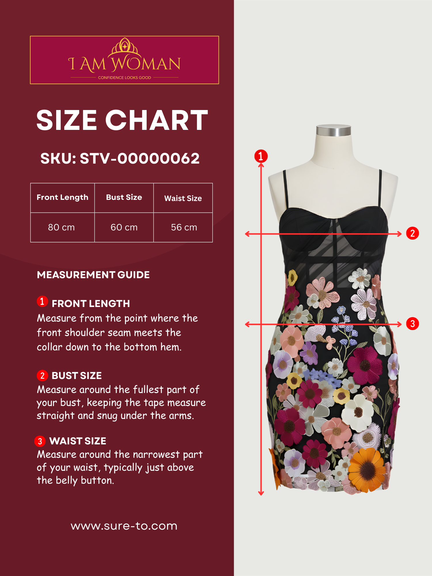 I Am Woman Floral Embroidered Mini Dress