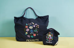 Navy blue Peanuts drawstring bag small
