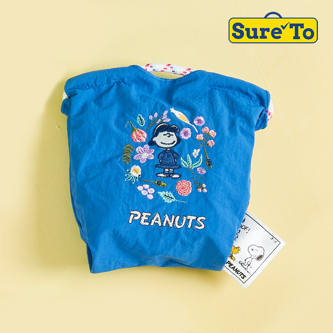 Sureto Royal blue Peanuts drawstring bag Small