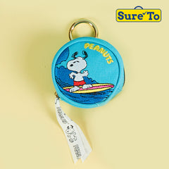Sureto Blue Peanuts Zippered Pouch