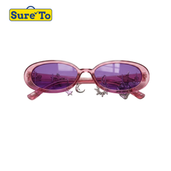 Pink Sunglasses with Side Accessories