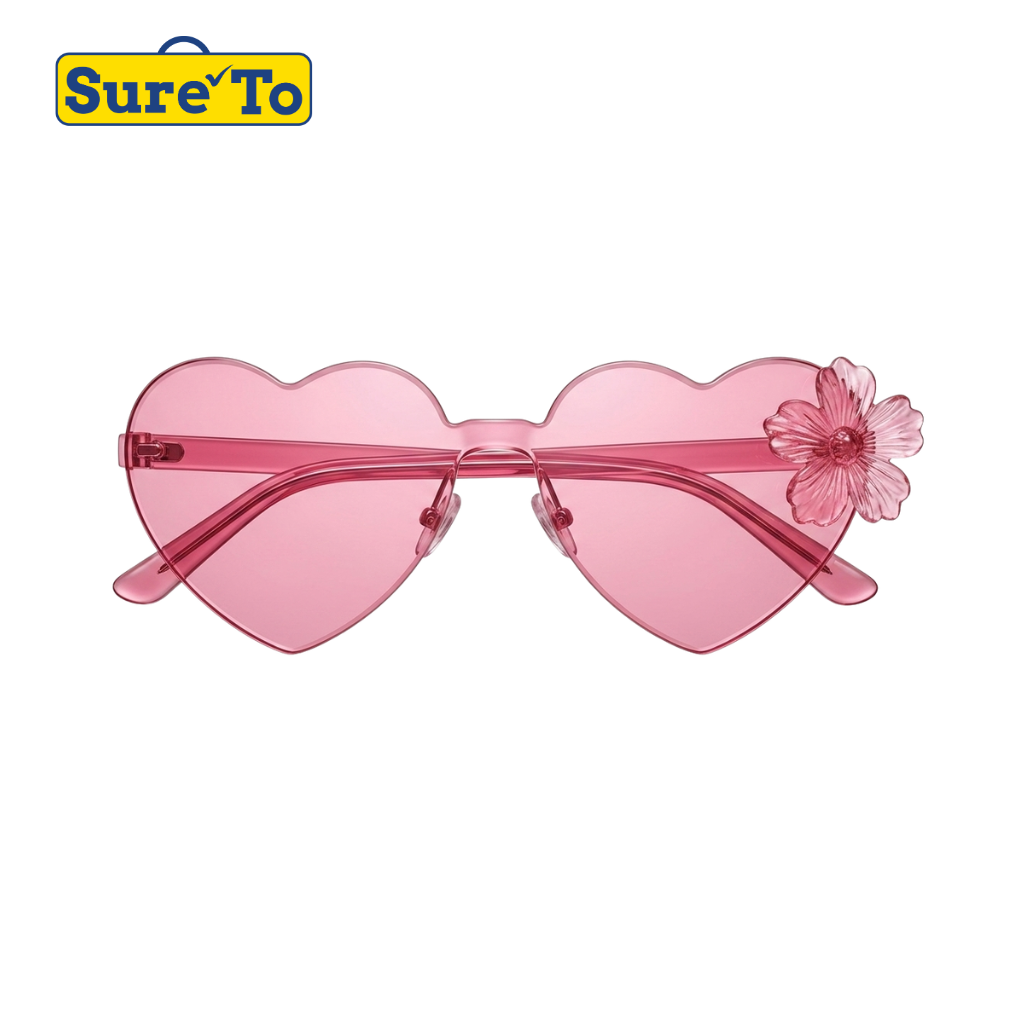 Pink Heart Blossom Sunglasses