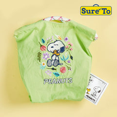 Sureto Lime Green Peanuts Drawstring Bag Small