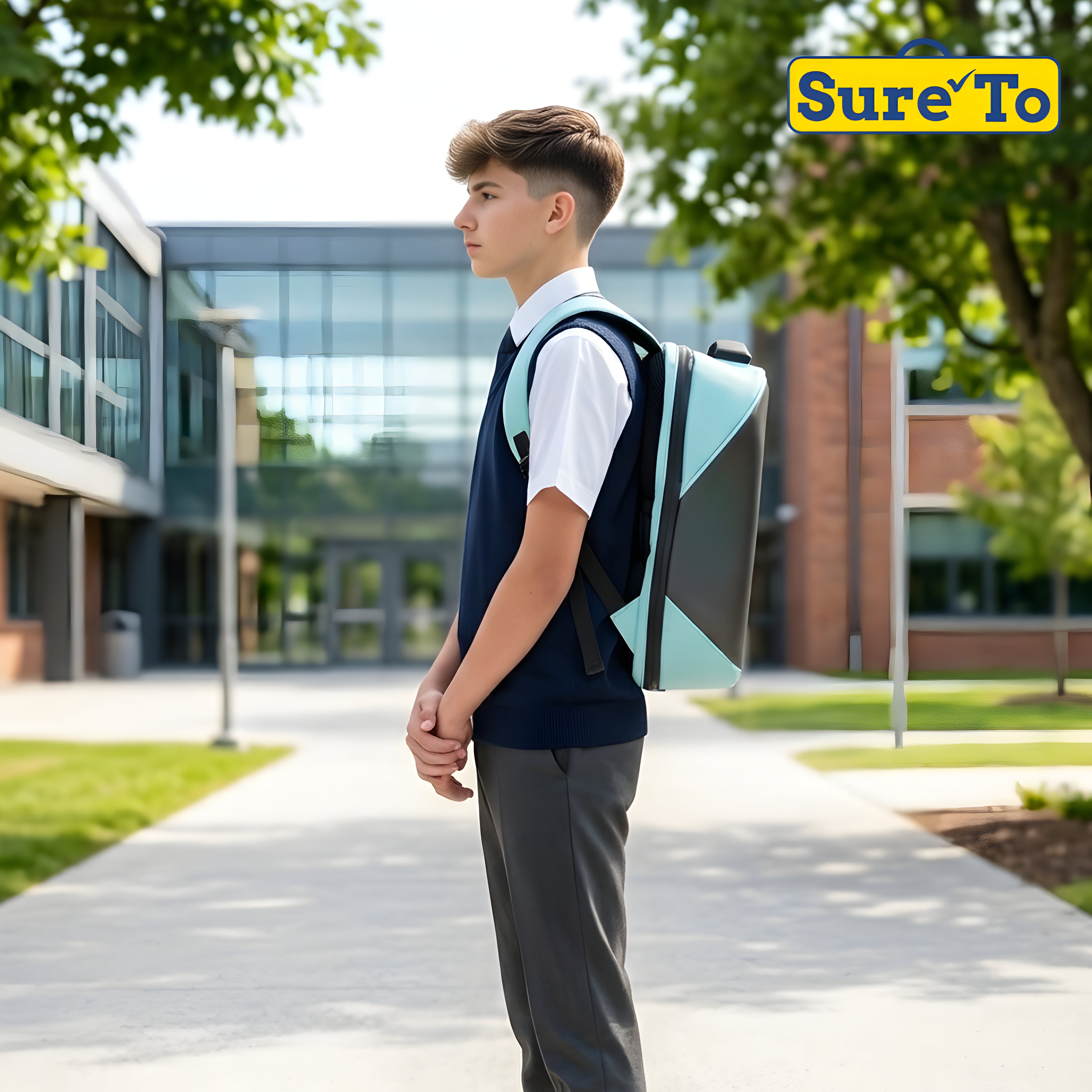 Sureto LED Backpack Nylon Blue and Black