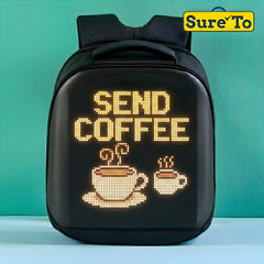 Sureto LED Backpack Nylon Plain Black T3