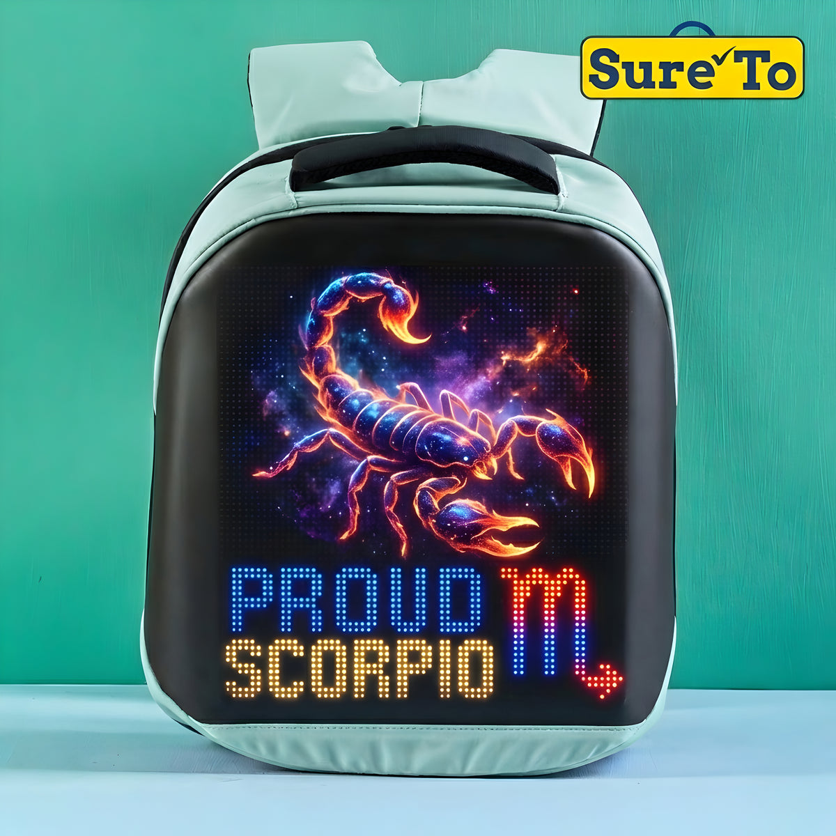 Sureto LED Backpack Nylon Blue and Black