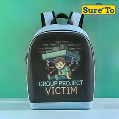Sureto LED Backpack Medium Nylon Blue and Black with Black Lining Shoulder Strap