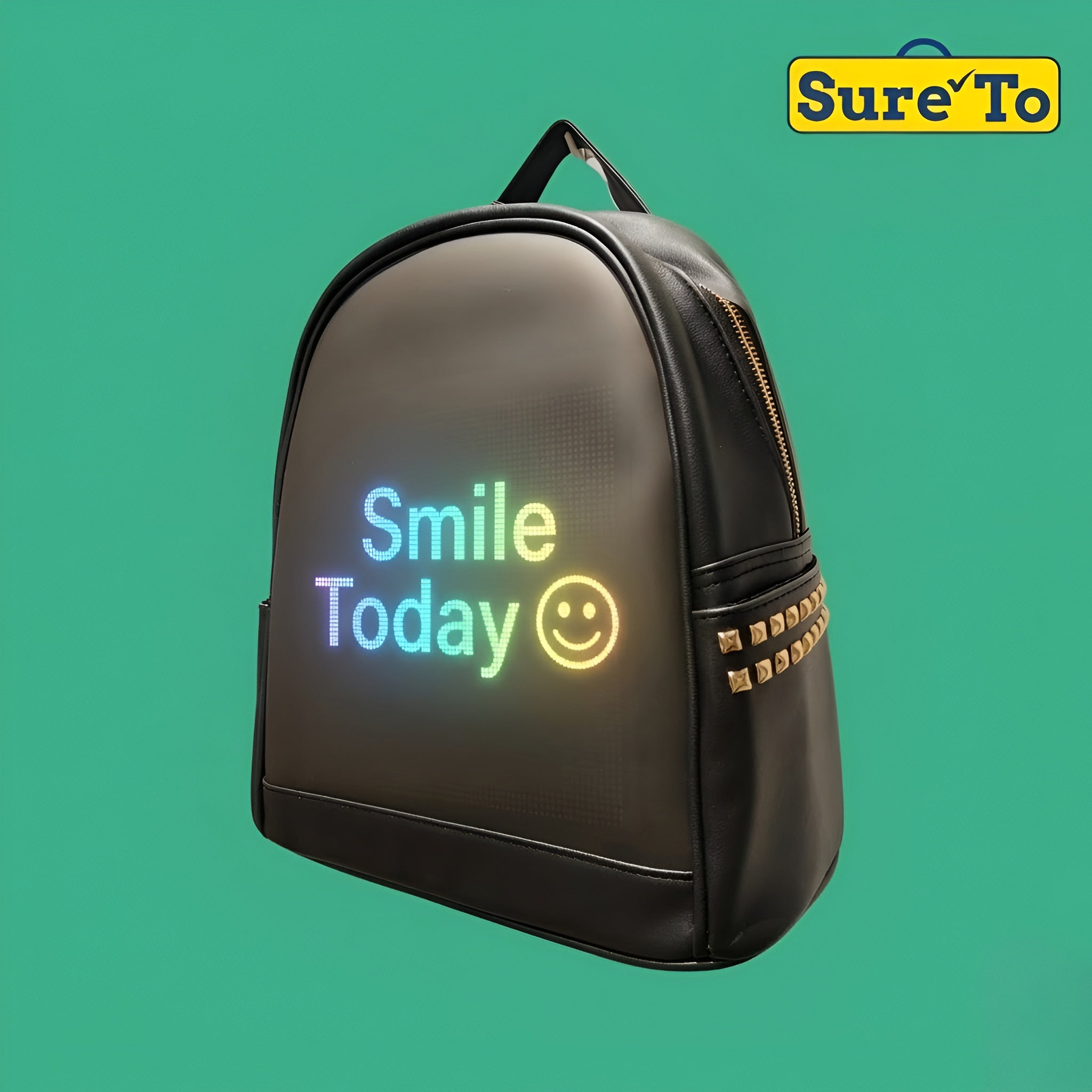 Sureto LED Backpack Designer Plain Black