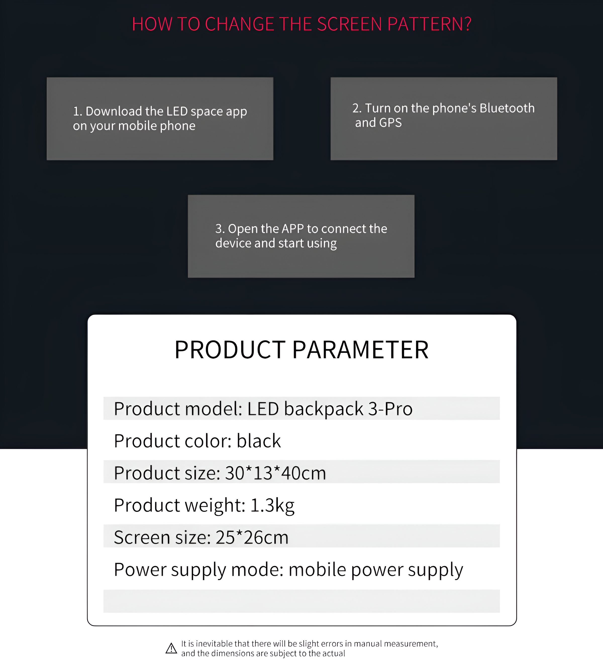 Sureto LED Bag Backpack Nylon Plain Black with Gold Hardware